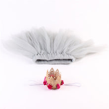 将图片加载到图库查看器，Newborn Baby Girl Skirt Photography Clothing Infant Tutu Lace Skirt Crown Headband Bebe Princess Pettiskirts  Photo Costumes
