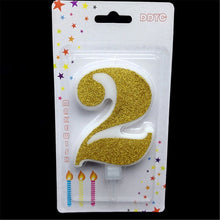 将图片加载到图库查看器，1 Pcs Extra Large Pink Glitter Digital Candle Happy Birthday Cake Decoration Princess Confession 520 Boy Girl Number 0-9
