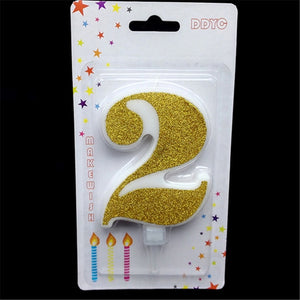 1 Pcs Extra Large Pink Glitter Digital Candle Happy Birthday Cake Decoration Princess Confession 520 Boy Girl Number 0-9