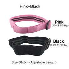 将图片加载到图库查看器，Anti Slip Resistance Bands Home Fitness Loop Pilates Hip Circle Booty Elastic Training Rubber Cotton Workout Yoga Belt Exercise
