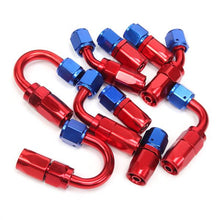 将图片加载到图库查看器，6AN 20-Foot Universal Silver Fuel Hose   10 Red and Blue Connectors
