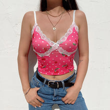 将图片加载到图库查看器，Rockmore Lace Patchwork Sexy Women Tops Summer Bodycon Spaghetti Strap Sleeveless Harajuku Casual Camis Nightlcub Crop Tank Top
