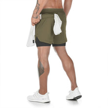将图片加载到图库查看器，2020 Summer Running Shorts Men 2 in 1 Sports Jogging Fitness Shorts Training Quick Dry Mens Gym Men Shorts Sport gym Short Pants
