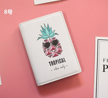 将图片加载到图库查看器，The Japanese Fresh style Passport Holder,PU Leather Travel Passport Cover Credit Card ID Card Holder Size:10*14CM
