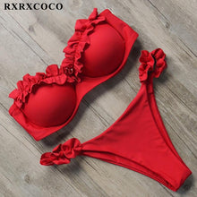 将图片加载到图库查看器，RXRXCOCO Bikini Women Sexy Push Up Swimsuit 2019 Bandeau Beach Wear Brazilian Bikini Set Swimwear Bathing Suit Swimming Suits
