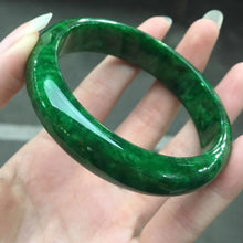 将图片加载到图库查看器，Jade  bangle Natural Myanmar Jade  bangle  Jewelry Fine Jewelry Emerald Dry Jadeite Bracelet Jewelry
