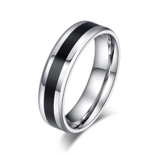 将图片加载到图库查看器，Titanium Stainless Steel Rings For Women Polishing Cool Black Fashion Jewelry Wholesale NO.R176
