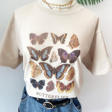 将图片加载到图库查看器，VIP HJN Butterfly T Shirt Aesthetic Cotton T Shirt Women Harajuku Graphic Tees Shirt Sun Flower Butterfly Women&#39;s T-shirt
