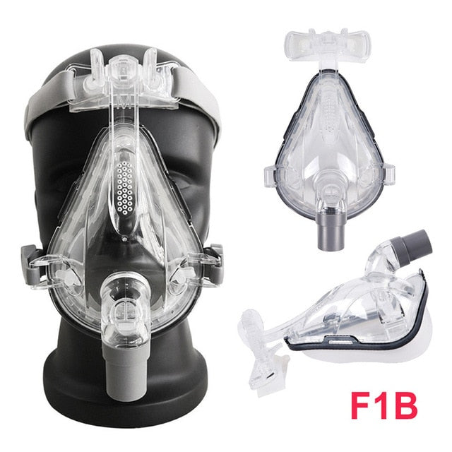Sarah Full Face Mask CPAP Auto CPAP BiPAP Mask With Free Headgear White S M L for Sleep Apnea OSAHS OSAS Snoring People