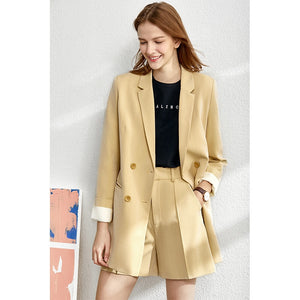 Amii Minimalism set for women Autumn  4 piece set Solid blazer,tanks,high waist pants sold separately women's costumes 12060909