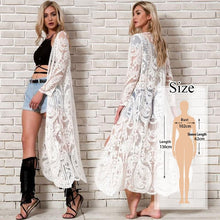 将图片加载到图库查看器，2020 Bikini Cover-ups Bohemian Dot Printed Flare Sleeve Ruffed Summer Beach Dress Chiffon Tunic Women Swimsuit Cover Up Q914
