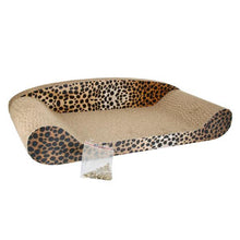 将图片加载到图库查看器，415 Harden Corrugated Paper Pet Cat Toy Cat Sofa Claws Grinding Board with Catnip (Medium Size) Earthy Y
