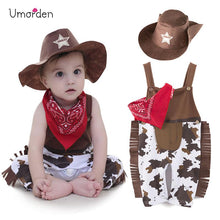 将图片加载到图库查看器，Umorden Cowboy Cow Boy Costume Rompers for Baby Boys Toddler Infant Halloween Christmas Birthday Party Cosplay Fancy Dress
