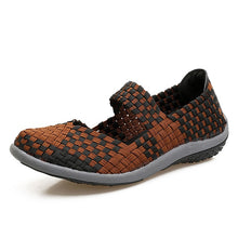 将图片加载到图库查看器，New Women Breathable Fitness Mary Jane Shoes Soft Woven Walking Sneakers Lightweight Yoga Shoes
