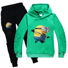 将图片加载到图库查看器，Fall Winter Halloween Outfits for Girls Minions Kawaii Children Clothing Set Cotton Christmas Thanksgiving  Boys Clothes

