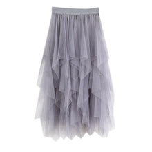 将图片加载到图库查看器，Elastic High Waist Skirts Women Comfortable Tulle Pleated Tutu Skirt Ladies Midi Skirt Girl Summer Skirts Faldas Mujer Moda 2020
