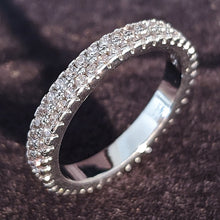 将图片加载到图库查看器，luxury 925 sterling silver wedding band eternity ring for women big gift for ladies love wholesale lots bulk jewelry R4577
