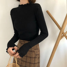 将图片加载到图库查看器，2019 Fall Winter Fashion Slim Sweater Women Turtleneck Ruched Women Sweater High Elastic Solid Sexy Knitted Pullovers 6785 50
