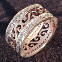 将图片加载到图库查看器，luxury 925 sterling silver wedding band eternity ring for women big gift for ladies love wholesale lots bulk jewelry R4577
