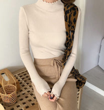将图片加载到图库查看器，2019 Fall Winter Fashion Slim Sweater Women Turtleneck Ruched Women Sweater High Elastic Solid Sexy Knitted Pullovers 6785 50
