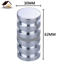 将图片加载到图库查看器，Eprolo Myhomera Door Handle Glass Door Knob Puller Push Bathroom Shower Cabinet Handles Dia 1.2&#39;&#39; Aluminum Brushed / Silver w/ Screw
