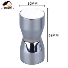 将图片加载到图库查看器，Eprolo Myhomera Door Handle Glass Door Knob Puller Push Bathroom Shower Cabinet Handles Dia 1.2&#39;&#39; Aluminum Brushed / Silver w/ Screw
