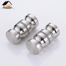 将图片加载到图库查看器，Eprolo Myhomera Door Handle Glass Door Knob Puller Push Bathroom Shower Cabinet Handles Dia 1.2&#39;&#39; Aluminum Brushed / Silver w/ Screw
