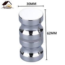 将图片加载到图库查看器，Eprolo Myhomera Door Handle Glass Door Knob Puller Push Bathroom Shower Cabinet Handles Dia 1.2&#39;&#39; Aluminum Brushed / Silver w/ Screw
