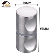 将图片加载到图库查看器，Eprolo Myhomera Door Handle Glass Door Knob Puller Push Bathroom Shower Cabinet Handles Dia 1.2&#39;&#39; Aluminum Brushed / Silver w/ Screw
