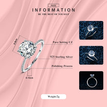 将图片加载到图库查看器，2019 Classic Luxury Real Solid 925 Sterling Silver Ring 3Ct 10 Hearts Arrows Zircon Wedding Jewelry Rings Engagement For Women
