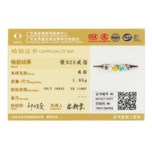 将图片加载到图库查看器，BAMOER Authentic 925 Sterling Silver Stackable Rainbow Heart Finger Rings for Women Wedding Engagement Ring Jewelry Anel SCR444
