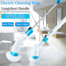 将图片加载到图库查看器，Electric Spin Scrubber Turbo Scrub Cleaning Brush Cordless Chargeable Bathroom Cleaner with Extension Handle Adaptive Brush Tub
