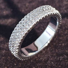 将图片加载到图库查看器，luxury 925 sterling silver wedding band eternity ring for women big gift for ladies love wholesale lots bulk jewelry R4577
