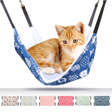 将图片加载到图库查看器，Cat Hanging Nest Pet Cage Swing Hammock Cats Bed Litter Plush Double-sided Breathable Soft Sleeping Mat Bag Small Pets House
