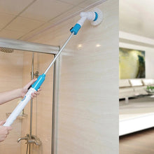 将图片加载到图库查看器，Electric Spin Scrubber Turbo Scrub Cleaning Brush Cordless Chargeable Bathroom Cleaner with Extension Handle Adaptive Brush Tub
