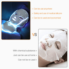 将图片加载到图库查看器，Foreverlily LED Light Photon Therapy Mask 7 Color Light Treatment Skin Rejuvenation Whitening Facial Beauty Daily Skin Care Mask
