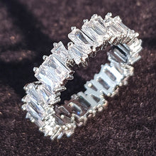 将图片加载到图库查看器，luxury 925 sterling silver wedding band eternity ring for women big gift for ladies love wholesale lots bulk jewelry R4577
