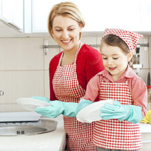 将图片加载到图库查看器，Magic Silicone Dishwashing Scrubber Dish Washing Sponge Rubber Scrub Gloves Kitchen Cleaning 1 Pair
