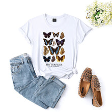 将图片加载到图库查看器，Butterfly Aesthetic T Shirt Butterflies In My Stomach Graphic Tee Harajuku Hipster Cute Flower Butterfly Women&#39;s Casual T-shirt
