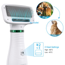 将图片加载到图库查看器，2-In-1 Portable Dog Dryer Dog Hair Dryer And Comb Brush Pet Grooming Cat Hair Comb Dog Fur Blower Low Noise
