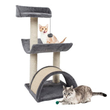 将图片加载到图库查看器，415 28&quot; Cat Climb Holder Cat Tower Scratching Post Gray
