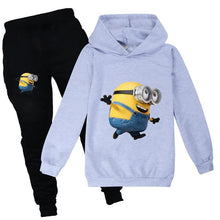 将图片加载到图库查看器，Fall Winter Halloween Outfits for Girls Minions Kawaii Children Clothing Set Cotton Christmas Thanksgiving  Boys Clothes

