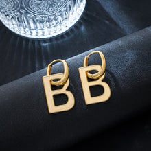 将图片加载到图库查看器，European And American Ins Style Personality Retro Letter B Geometric Ears
