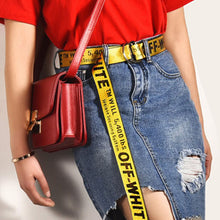 将图片加载到图库查看器，Korean version of decorative woven fabric with simple letter wide belt
