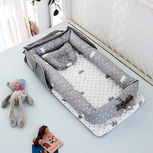 将图片加载到图库查看器，Portable Newborn Baby Crib Nest Bed for Baby Boys Girls Travel Infant Cotton Cradle Crib Baby Sleeping Set
