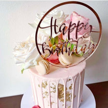 将图片加载到图库查看器，Gold Unicorn Acrylic Cake Topper Flamingo Happy Birthday Cupcake Topper For Baby Shower Mermaid Unicorn Party Cake Decorations
