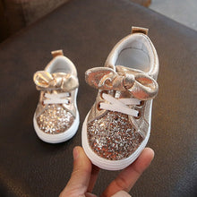 将图片加载到图库查看器，1-3 Years Toddler Baby Girls Bow Sequin Crib Shoe Casual Shoes Dress Shoes
