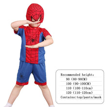 将图片加载到图库查看器，Halloween cosplay costume Set Spider mask Suit Party Costume Kids Long Sleeve spider Red man Performance Apparel Children&#39;s baby
