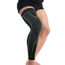 将图片加载到图库查看器，1PCS Mumian S33 Classic Black And Green Knitted Thermal Lengthen Sports Kneecaps
