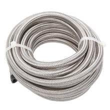 将图片加载到图库查看器，4AN 20-Foot Universal Stainless Steel Braided Fuel Hose Silver
